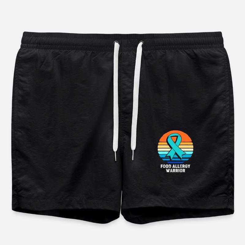 Lebensmittel Allergie - Badeshorts - Schwarz