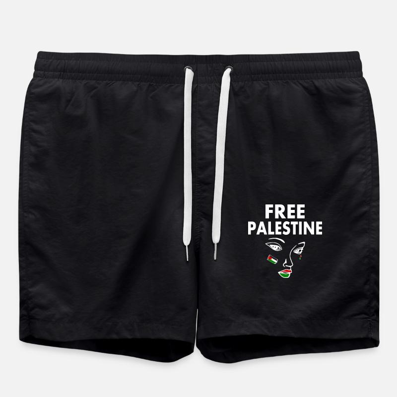 Free palestine - Short de bain - noir