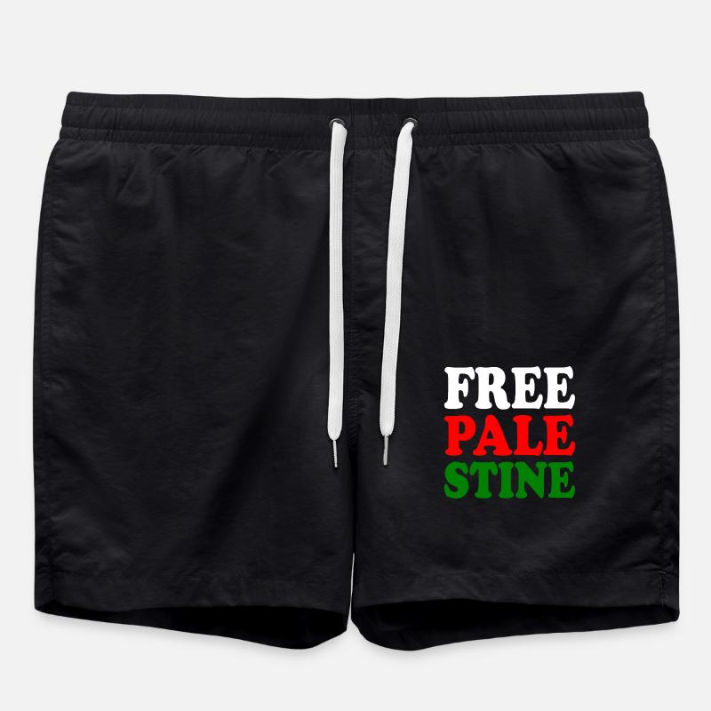 Free palestine - Short de bain - noir