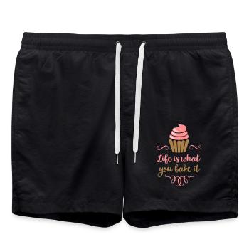 backen - Badeshorts - Schwarz - Vorne - AI Model Male 185 light (185cm)