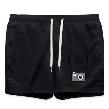camera - Swim Trunks - black - Front - AI Model Male 185 light (185cm)