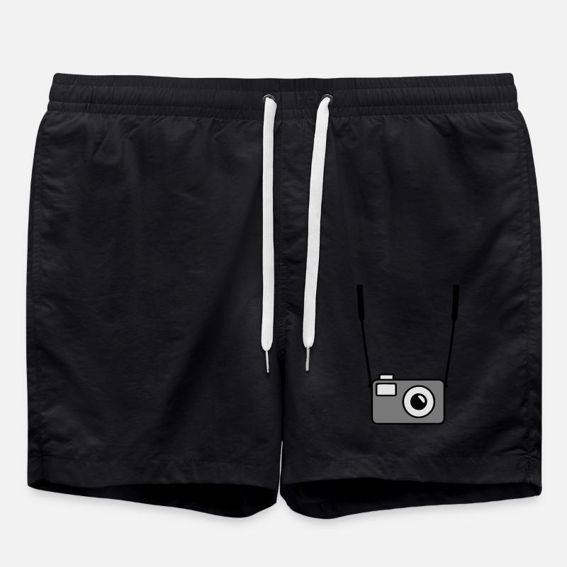 camera - Swim Trunks - black