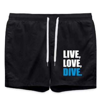 plonger - Short de bain - noir - Devant - AI Model Male 185 light (185cm)