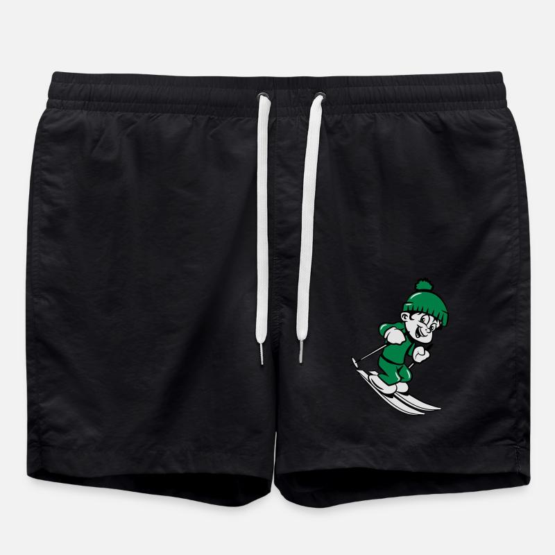 Winter Urlaub ski kinder - Badeshorts - Schwarz