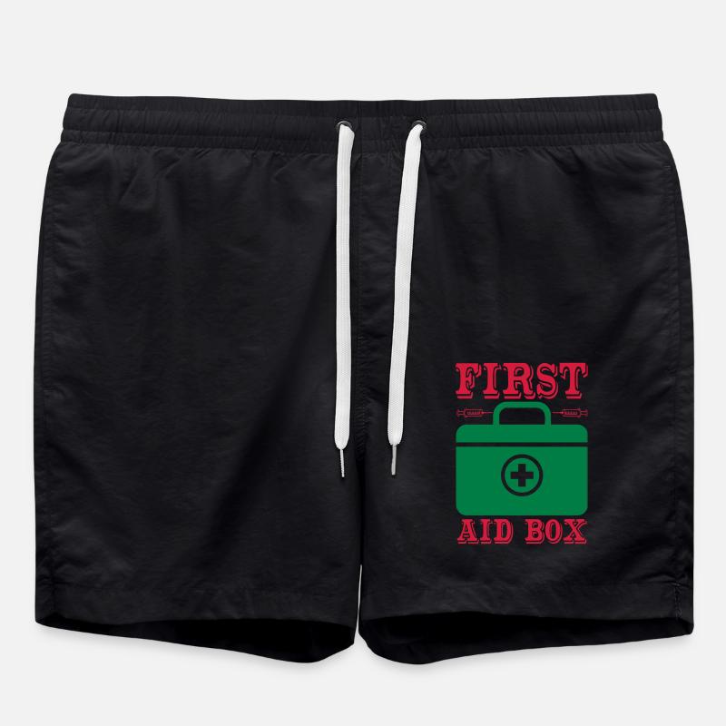 first aid box - Swim Trunks - black