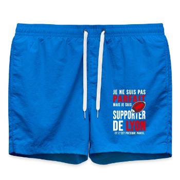 supporter rugby stade Lyon club humour rugby lou - Short de bain - cobalt blue - Devant