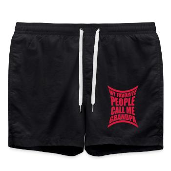People Call Me Grandpa - Badeshorts - Schwarz - Vorne - AI Model Male 185 light (185cm)
