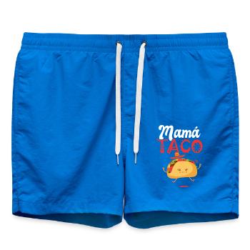 mama taco Taco Tacos Mexican food gift - Swim Trunks - cobalt blue - Front
