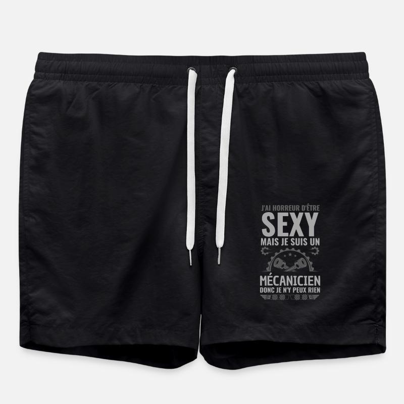 Mécanicien très sexy - Short de bain - noir