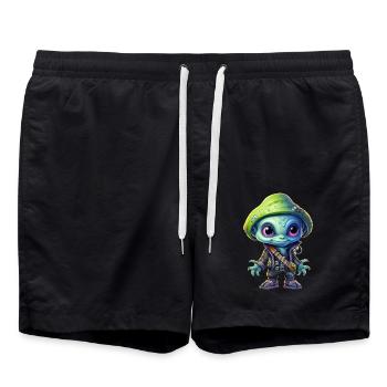 Alien Alien Pirate - Swim Trunks - black - Front - AI Model Male 185 light (185cm)