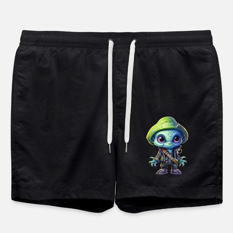Alien Alien Pirate - Swim Trunks - black