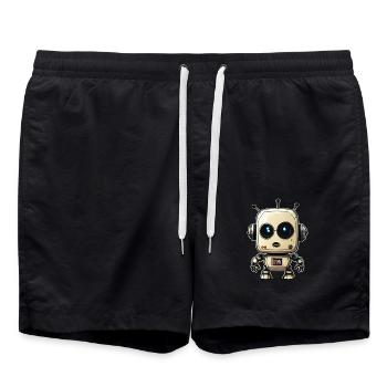 Robot - Short de bain - noir - Devant - AI Model Male 185 light (185cm)