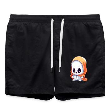 fantôme fantôme mignon - Short de bain - noir - Devant - AI Model Male 185 light (185cm)
