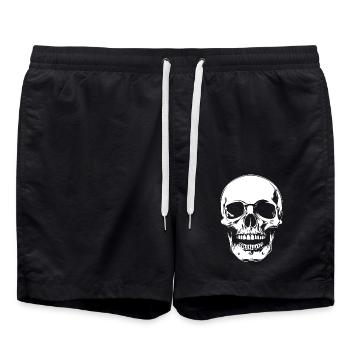Crâne - Short de bain - noir - Devant - AI Model Male 185 light (185cm)