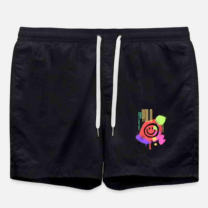 YOLO T-Shirt – Vivez l’instant présent ! - Short de bain - noir