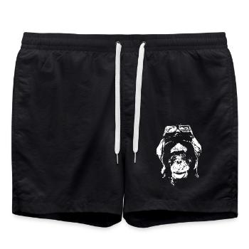 Monkey - Swim Trunks - black - Front - AI Model Male 185 light (185cm)