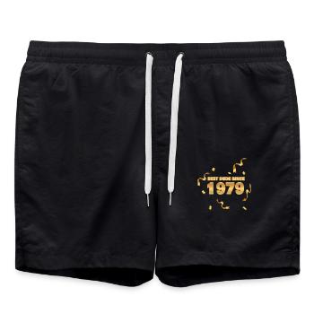 Né en 1979 - Short de bain - noir - Devant - AI Model Male 185 light (185cm)