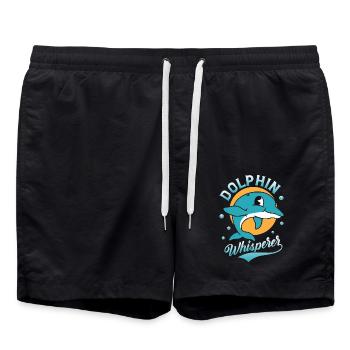 Dolphin Whisperer Biologie marine Vacances à la plage - Short de bain - noir - Devant - AI Model Male 185 light (185cm)