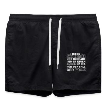 Charpentier - ayez toujours un marteau avec moi - Short de bain - noir - Devant - AI Model Male 185 light (185cm)