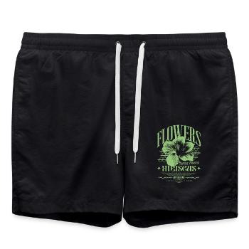 Hibiscus Flower Hibiscus Flower - Swim Trunks - black - Front - AI Model Male 185 light (185cm)