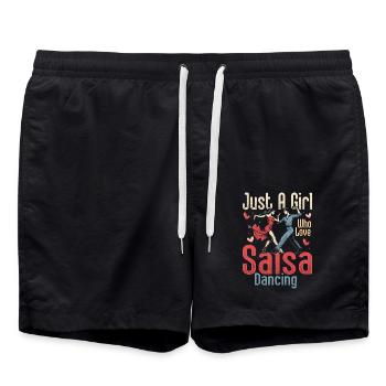 Juste une fille qui aime la salsa danser la musique latine Sal - Short de bain - noir - Devant - AI Model Male 185 light (185cm)