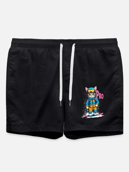 Snowboarding Kitty Pro - Badeshorts - Schwarz