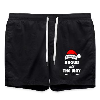 Jingles All The Way Noël - Short de bain - noir - Devant - AI Model Male 185 light (185cm)