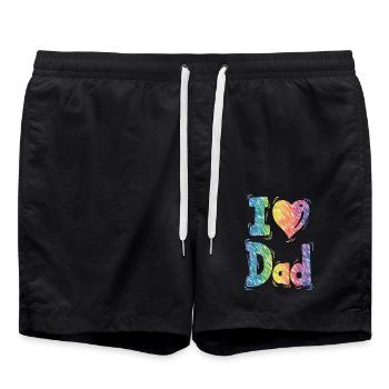 i love you dad dad favorite Best Father pops dad - Swim Trunks - black - Front - AI Model Male 185 light (185cm)