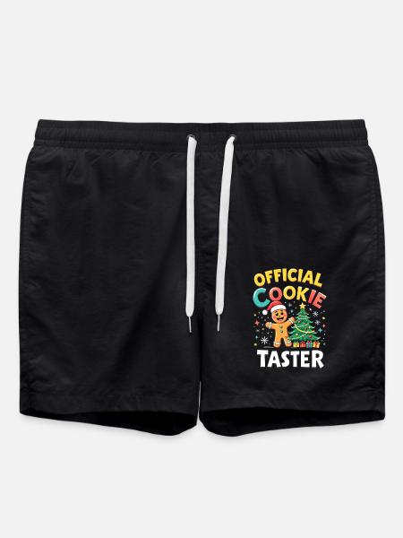 Official Cookie Button - Swim Trunks - black