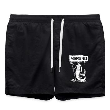 Merbro - Geheimnisvolle Wasserkraft - Badeshorts - Schwarz - Vorne - AI Model Male 185 light (185cm)