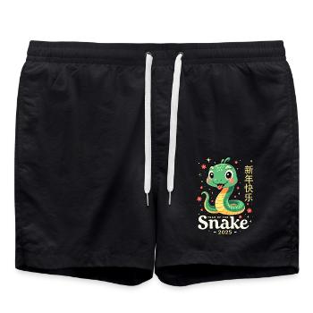 Tenue de réveillon du Nouvel An - Serpent 2025 - Short de bain - noir - Devant - AI Model Male 185 light (185cm)