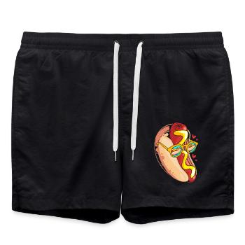 Collation hot-dog - Short de bain - noir - Devant - AI Model Male 185 light (185cm)