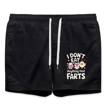 Vegetarisch Vegan Veggie Vegetarier - Badeshorts - Schwarz - Vorne - AI Model Male 185 light (185cm)