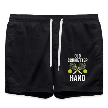 Old Schmetterhand Tennis - Badeshorts - Schwarz - Vorne - AI Model Male 185 light (185cm)