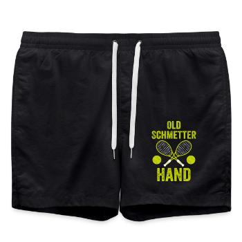 Old Schmetterhand Tennis - Badeshorts - Schwarz - Vorne - AI Model Male 185 light (185cm)