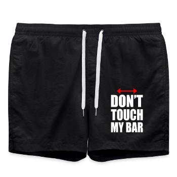 Don't touch my bar - Badeshorts - Schwarz - Vorne - AI Model Male 185 light (185cm)