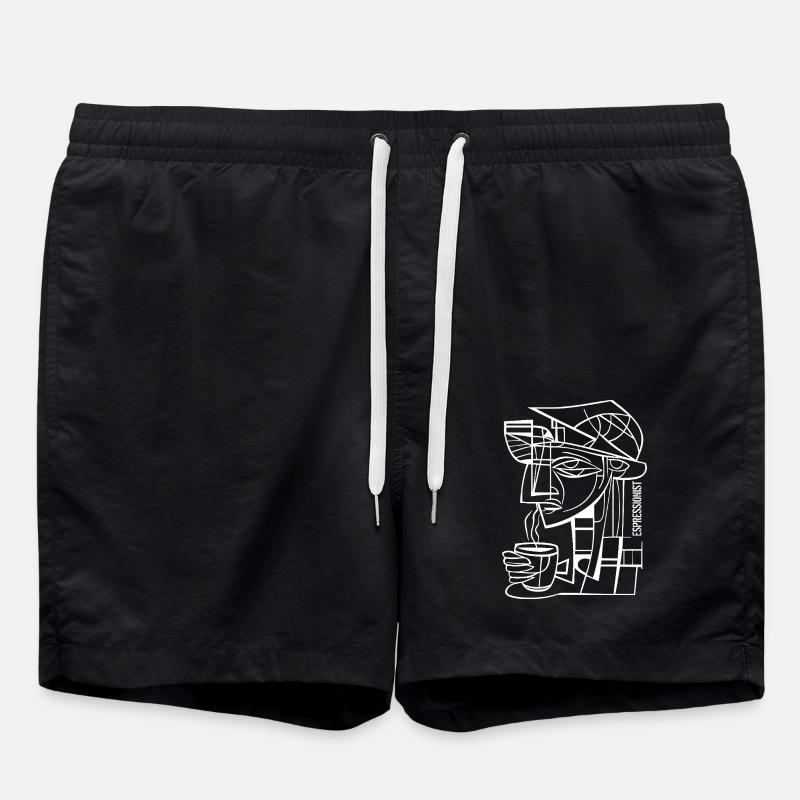 Espressionist - Espresso - Coffee Drink - Swim Trunks - black