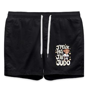 J' peux pas j'ai judo - Short de bain - noir - Devant - AI Model Male 185 light (185cm)