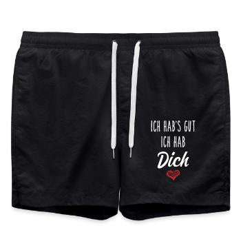 I've got it good, I've got you - Love Gift Love - Swim Trunks - black - Front - AI Model Male 185 light (185cm)