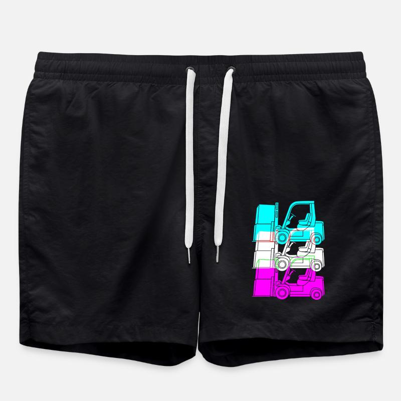 Gabelstaplerfahrer - Badeshorts - Schwarz
