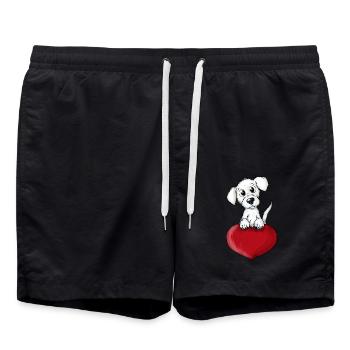 Coeur de chien - Short de bain - noir - Devant - AI Model Male 185 light (185cm)