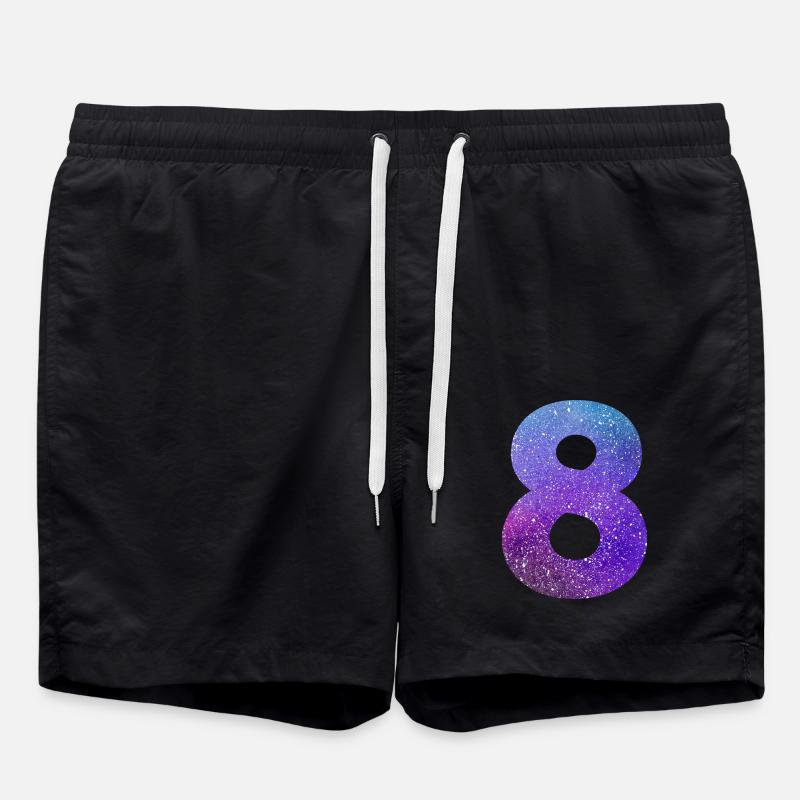 Number 8 galaxy - Swim Trunks - black