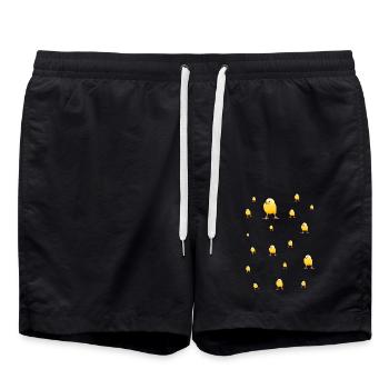 Alarme de poussin - Short de bain - noir - Devant - AI Model Male 185 light (185cm)