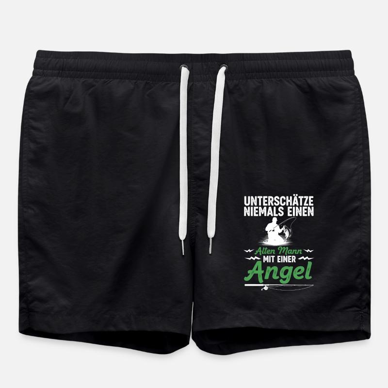 Angler Fischen Witz - Short de bain - noir
