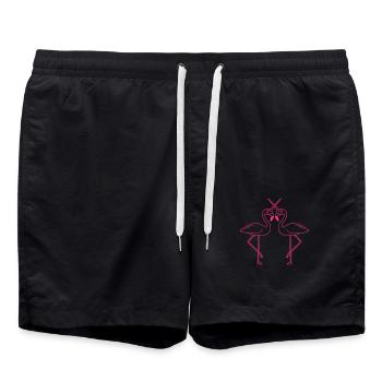 2 amis équipe couple licorne mystique arc-en-ciel pf - Short de bain - noir - Devant - AI Model Male 185 light (185cm)