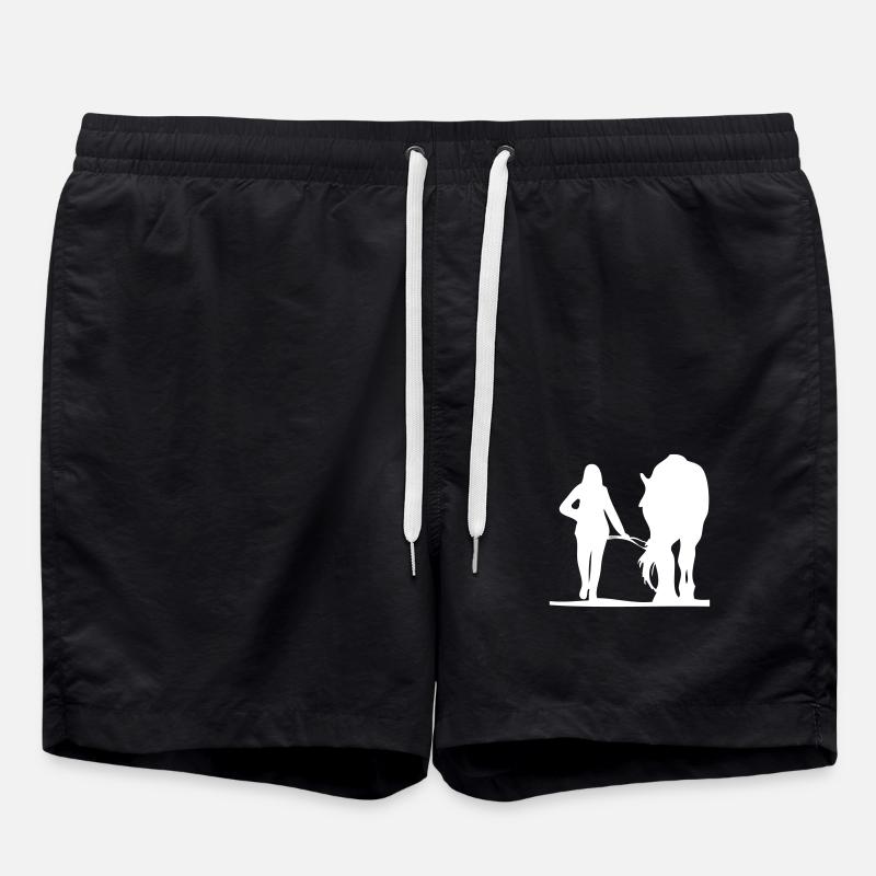 Horse lead - Swim Trunks - black