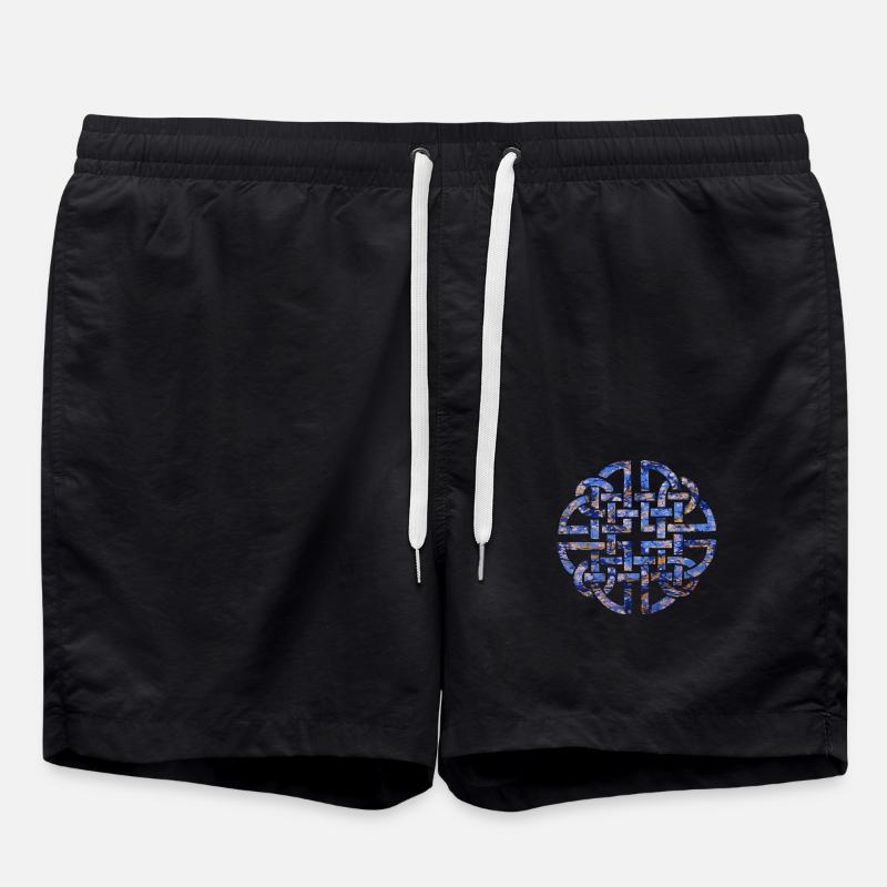 Celtic knot 8 e 112 - Swim Trunks - black