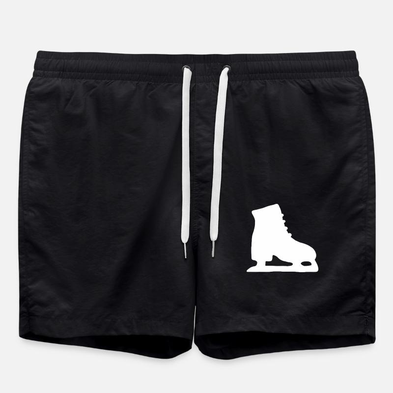 Schlittschuh Eiskunstlauf Eiskunstlaufen Eislauf - Badeshorts - Schwarz