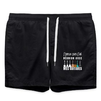 Cadeau Guitare - Short de bain - noir - Devant - AI Model Male 185 light (185cm)