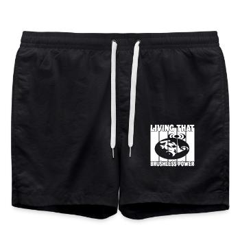Vivre ce pouvoir sans balais - Short de bain - noir - Devant - AI Model Male 185 light (185cm)